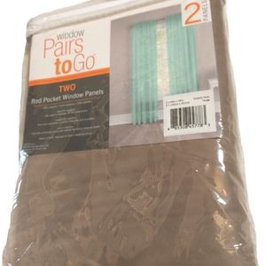 4/$20 NWT 2 Rod Pocket Panels in Sheer Taupe